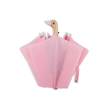 (Pink) Portable Two Fold Umbrella with Unique Duck Handle Windproof and Waterproof Umbrella for Travel Enthusiasts Professional Rose Red