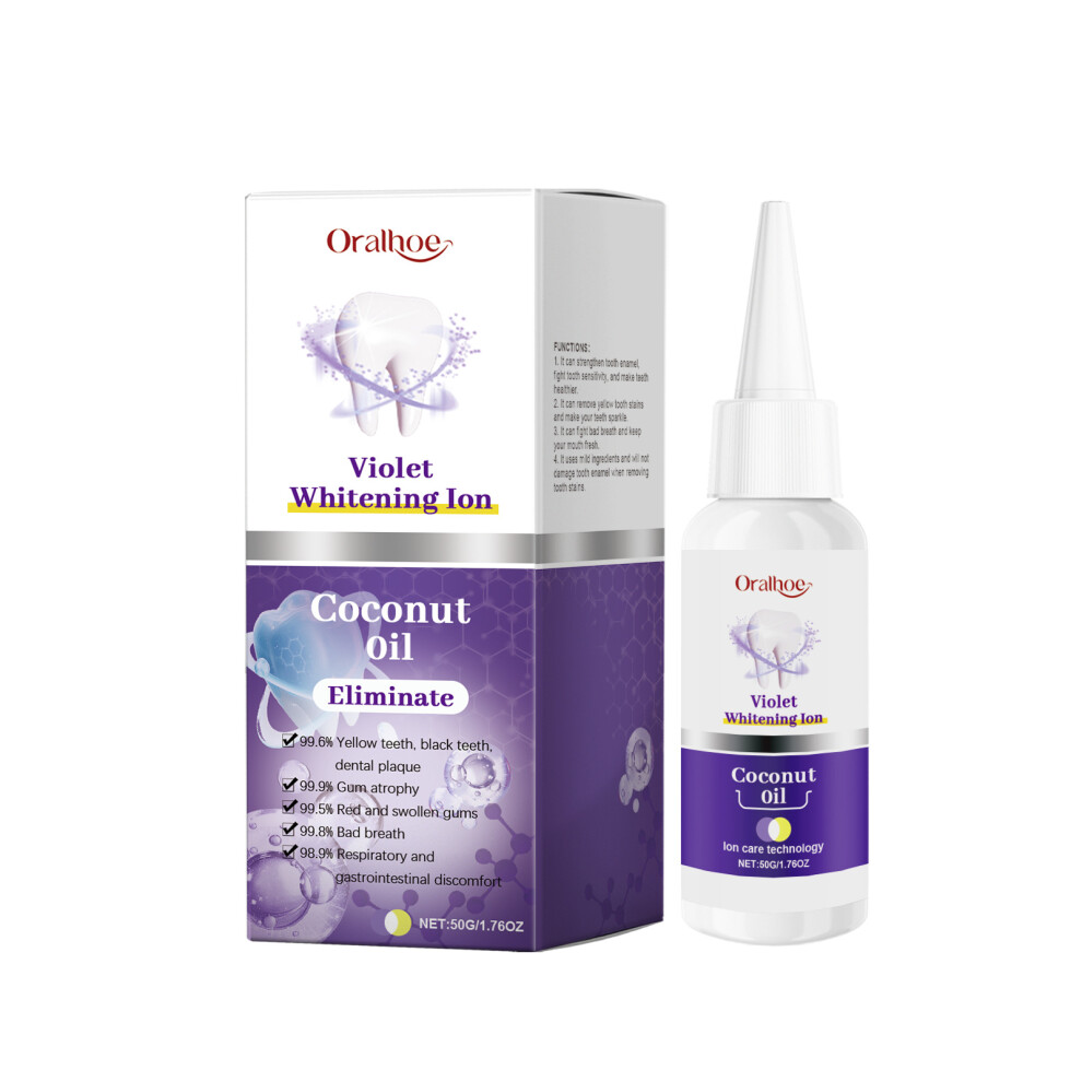 (50G) Purple tooth toothpaste, tartar, yellow stains, stains, fresh breath, oral odor, beautiful tooth care