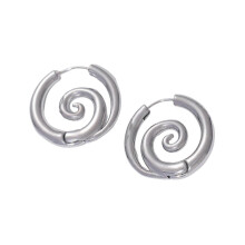 (JDE2312088 S) Untarnished Curly Round Earrings With Hypersensitivity Safe Coating Long Permanent Golden Fashion Jewelry Multicolor
