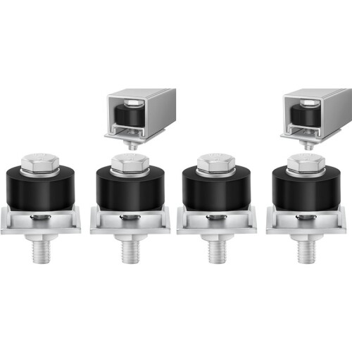 4X Rodas de Roletes Do Carrinho Limitam o Posicionamento Do Conjunto Do Carrinho para Canal de Suporte de 1-5/8 Polegadas de Largura e 1-5/8 Polegadas