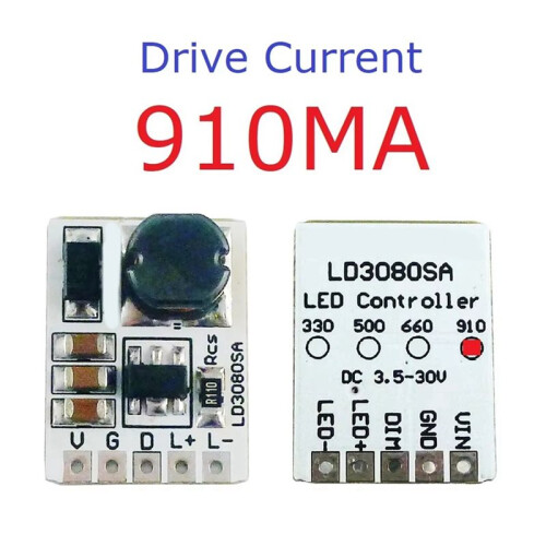 2X LD3080SA 20W  3.5-30V Step-Down HB LED Driver Module - Buck Constant Current Module 910MA 2