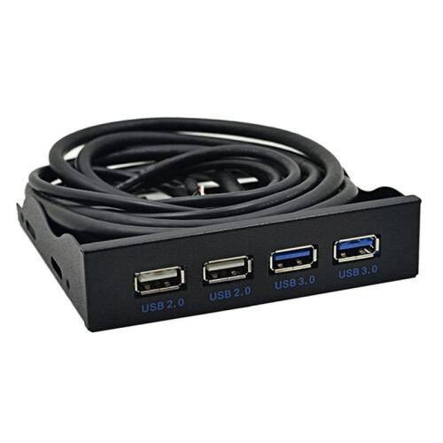 2X USB Front Panel, High Speed 4  2 USB 3.0+2 USB 2.0 Hub, 19PIN/9 Pin 3.5 Inch Front Panel Connector 1