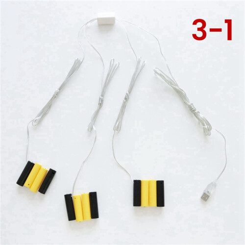 2 Set AAA Virtual Eliminators USB Powered Battery Eliminators for Christmas Tree Lights Decoration Replacement 3-1 2