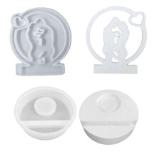 (B) Mother Day Resin Molds for DIY Craft, Mother Day Candle Holder Molds for DIY Craft Candle Holder Gypsum Ornaments