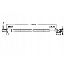 Bremseslange: OEM: 4315853 - Fiat X1/9 Bagbremsekaliber