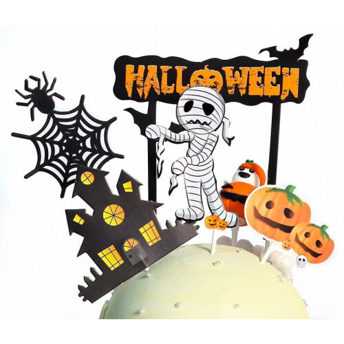 HALLOWEEN ZOMBIE kagetopper sæt med 5