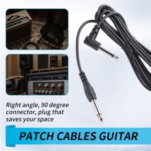 Gitarr AMP-Kabel 3Meter Elektrisk Patch-Sladd Gitarrförstärkare Förstärkare Gitarrkabel Elgitarrinstrument