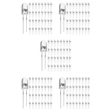 500 Teile / Los 5 mm Runde Lila Uv LED Diode Super Helle Wasser Klar LED-Licht Lampe Lila Farbe