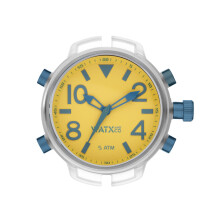 WATXANDCO RWA3747 Rannekello. Laatikko, keltainen. Unisex.