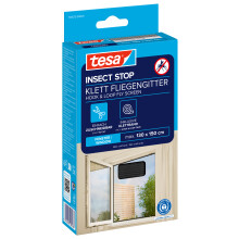 Moustiquaire - tesa - Padrão - 1,3 m x 1,5 mm - Preto - Fixação autoadesiva