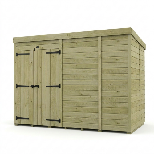 9 x 5 Pent Shed Tanalised (Double Door, No Windows) 1