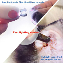 Pet Nail Clipper LED Light Pet Nail Clipper Cat Claw Beauty Scissors Puppy Cat Accessories