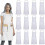(White) Black Unisex Bib Aprons with 2 Pockets, 12-Pack Bulk Commercial Kitchen Apparel 1