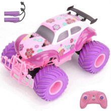 (2 Battery) Cute Pink Purple RC Car for Girls - 2.4GHz Rechargeable Remote Control Climbing Vehicle