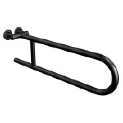 Fast halvcirkelformet håndtag 60 cm sort