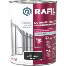 RAFIL Maling til porte og hegn dyb sort halvmat 0,9L