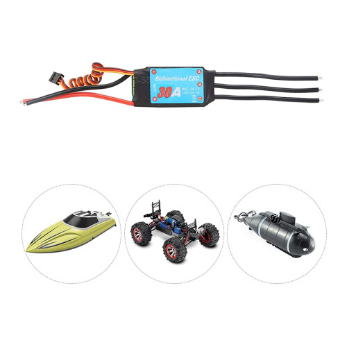 Bidirectional ESC 30A brushless ESC for Remote Control Ship Pneumatic Underwater Propelle(30A) 1