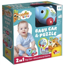 Lisciani - Elephant Car and Puzzles for Babies - Educational Game - Sensory Development - Small Car with Balls - from 1 to 4 Years - Carotina Baby