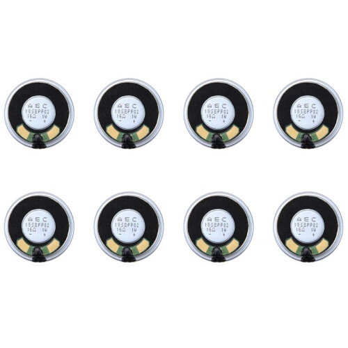 8pcs 36mm 16 Ohm 1W Aluminum Housing Internal Magnet Speaker