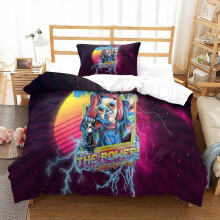 (Double200x200cm) Chucky Doll Duvet Cover Set 2 Pieces Soft Microfiber Bedding Set for Boys Girls 3D Kid's Play Bedding Duvet Cover Set
