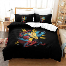 (Double200x200cm) Invincible Duvet Cover D Mark GraysonPrinted Duvet Cover with Zipper,SuperheroBedding with Pillowcases,Microfiber Single 135*200 CM