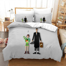 (Double200x200cm) The Professional Leon Duvet CoverBedding Set for Teens Adults Movie Characters Duvet Cover Double Patterned Cover 135*200 CM