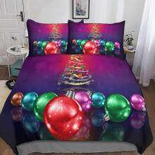 (Single135x200cm) A Figgly Christmas Duvet Cover with Pillowcases Adult Bedding Set with Zipper Microfiber Duvet Covers Pieces for Boys E 135*200 CM