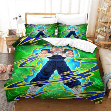 (Single135x200cm) Goku Duvet Cover Set,Anime Duvet Cover Set Bedding Department Soft Microfiber Piece Set with Zipeer Closure,for
