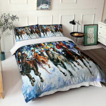 (Double200x200cm) Oil Painting Duvet Cover Sets, Art Bedding Set with Duvet Covers and Pillowcase with Zipper, for Adults and Children 135*200 CM