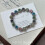 (Colored round diamond bracelet) Multi Color Natural Mixed Stone Beaded Bracelet, Adjustable String Bracelet 1