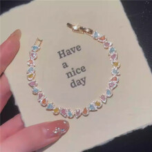 (Love Bracelet) Multi Color Natural Mixed Stone Beaded Bracelet, Adjustable String Bracelet