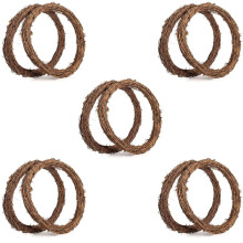 10PCS 14 Inch Grapevine Wreaths Vine Branch Wreath Rattan Wreath Garland for DIY Christmas or Wedding Decors