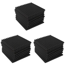 Wedge Acoustic Foam with Adhesive Tape 24 Pcs Soundproof Panels,Silencing Sponge