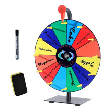 12 Inch Spin Wheel Prize Wheel with 12 Slots,Heavy Duty Base and Stand,Ideal for Carnival Events Home Parties
