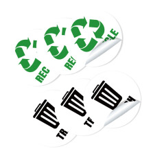 1Set Duurzame Label Stickers Voor Afvalscheiding En Decoratie