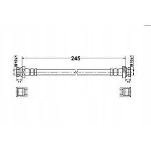 Fleksibel bremseslange OEM: 58738-0X100 Hyundai i10 Kia Picanto BAG