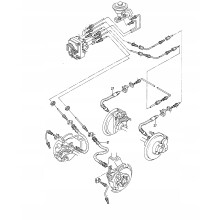 Fleksible teflonflettede bremseslanger AUDI A6 C4 - QUATTRO