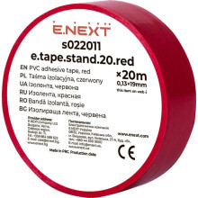 E.NEXT s022011 PVC isoleringstape 19 mm x 20 m RØD