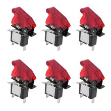 6X 12V 20A Car Truck Cover LED Light Spst Toggle Rocker Control / Off 2 Pin