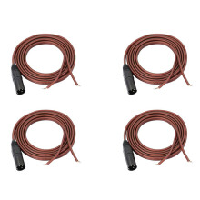 4X XLR Lautsprecher Kabel, Blankes Lautsprecher Kabel auf XLR Stecker, Vergoldeter 3 Pin XLR Stecker Verbinder, Ersatz ZubehöR Teile Audio Kabel,