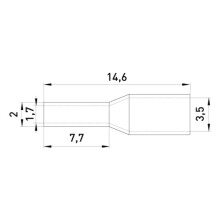 E.NEXT s3036022 Isoleret kabelmuffe 1x1,5mm2 7,7mm RØD (100 stk.)