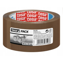 Bande d'emballage - Tesa - Standard - 50 mm x 66 m - Polypropylène - Marron