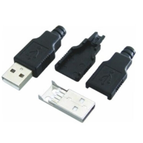 USB Type A-stik, lige stik + hætte