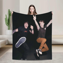 (60x50in 150x125cm) Sam and Colby Inspired Design Blanket - Soft Flannel All-Season Throw with Vibrant Character Artwork, Machine Washable, -TREAX311