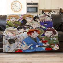(50x40in 125x100cm) Hetalia Axis Powers Anime Character Blanket - Lightweight Flannel Throw with Vibrant Character Art, All-Season Soft Beds-AZXCM16