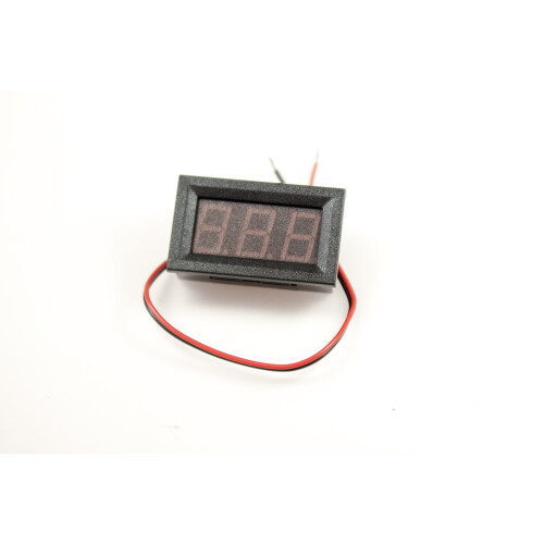 3,3V til 30V DC blå LED panel voltmeter