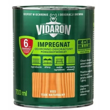 VIDARON BESKYTTENDE OG DEKORATIV IMPREGNERINGSBELÆGNING TEAK NATURLIG V05 0,7L