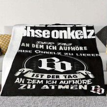 (50x40in 125x100cm) B\u00F6hse Onkelz Printed Flannel Blanket - Soft and Warm Digital Print, Versatile for Sofa, Bed, Car, Office, Camping --LKJAS320