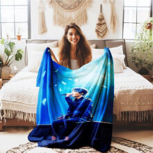 (40x30in 102x76cm) Dimash Kudaibergen Anime Character Flannel Blanket - Soft Warm All-Season Lightweight Throw with Vibrant Digital Print, -APLSJ339
