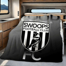 (60x50in 150x125cm) Swoops Football Club Logo Flannel Blanket - Soft Warm All-Season Throw for Sofa, Bed, Car, Office, Camping - & Team Desi-POIUY284